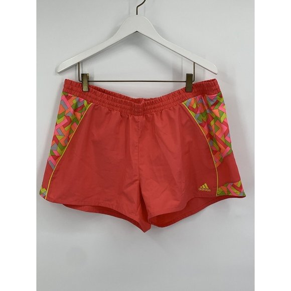 Adidas Shorts XL Peach Clima Lite Elastic Drawwstring Waist Running Shorts - Picture 1 of 9